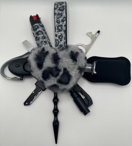 Black and Silver Cheetah Print