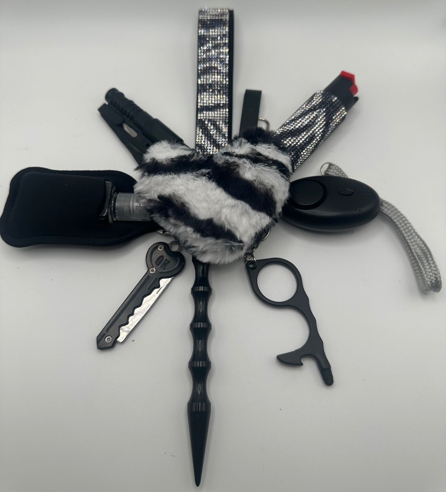 Black and Silver Zebra Print