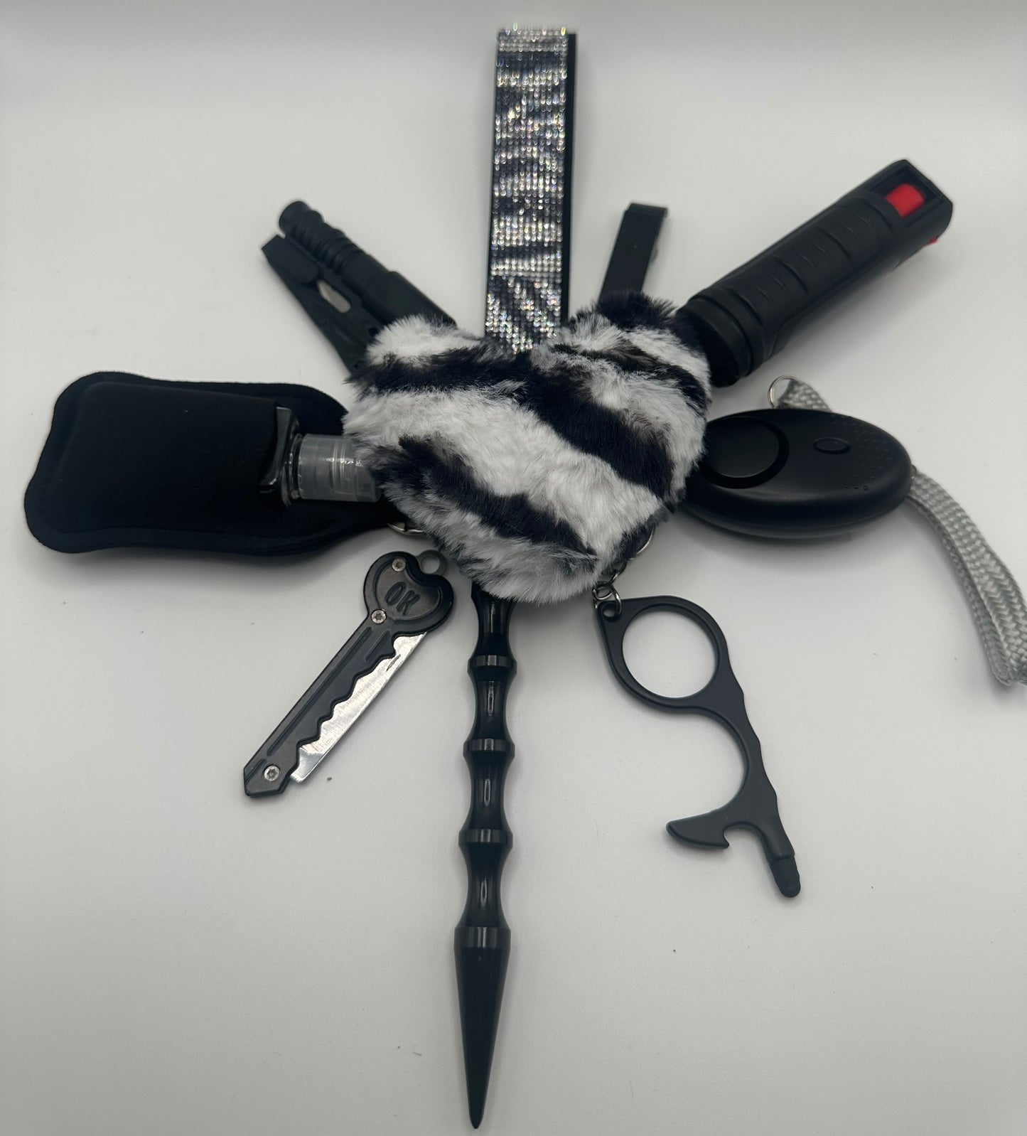 Black and Silver Zebra Print