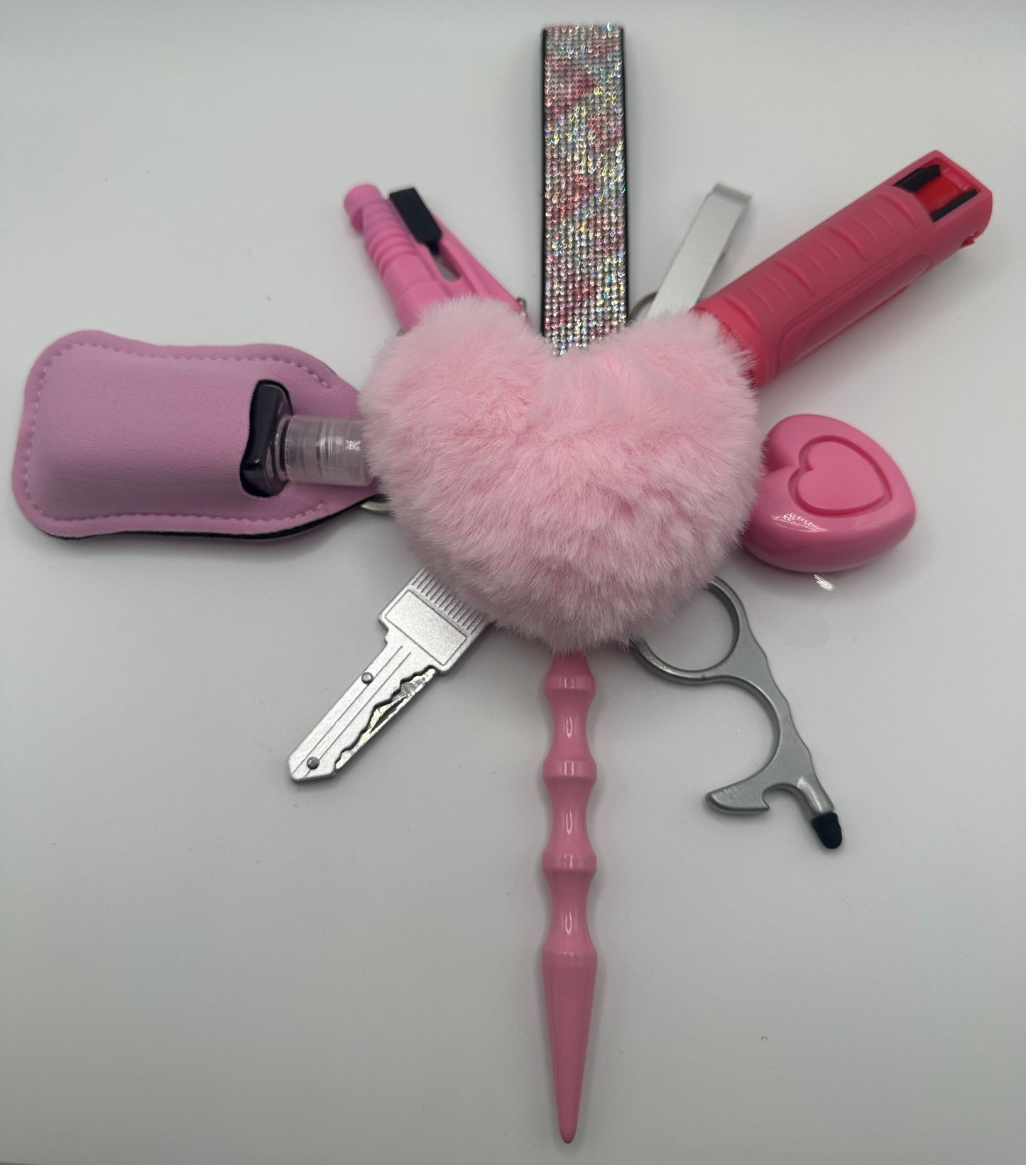 Silver and Pink Hearts