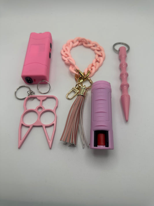 5 piece pink chainlink set