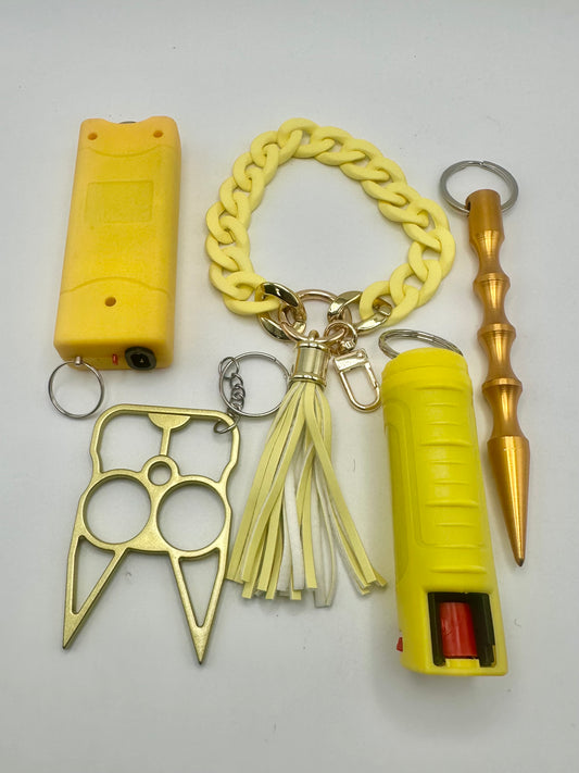 5 piece Yellow Chain link set