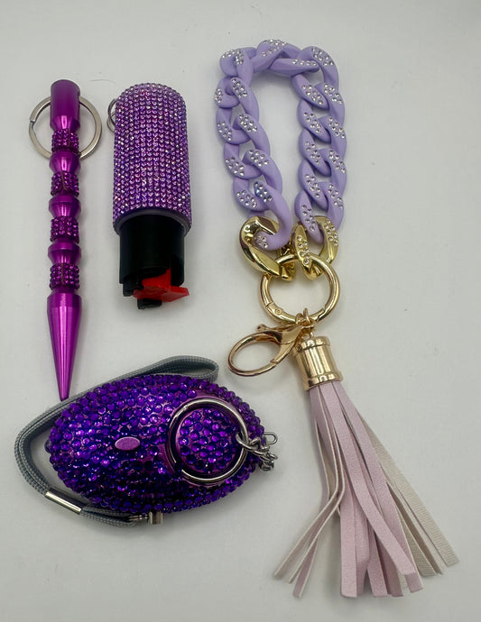 4 piece Purple chain link set
